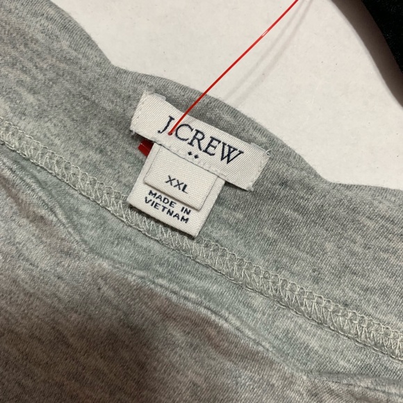 J.Crew Factory Grey Scalloped Long Sleeve Top - Picture 4 of 8